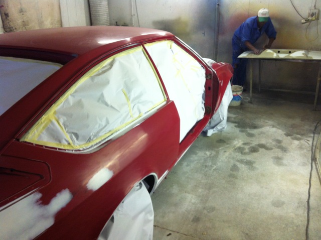 Donor door taken off to ensure they cover the areas where the door bolts onto the body