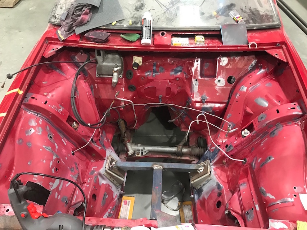 Engine Bay with mount jig