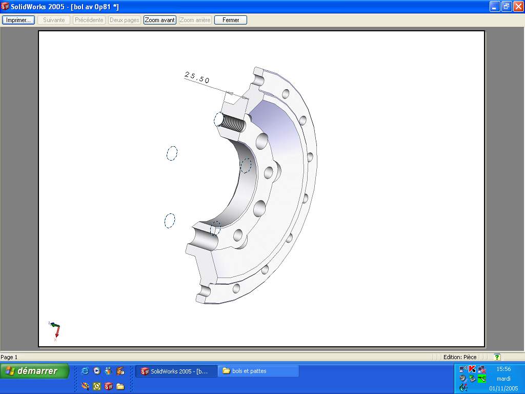 cut view of my hats.
<br />25.5mm of thickness + hub + wheels +nut make a very long bolt....