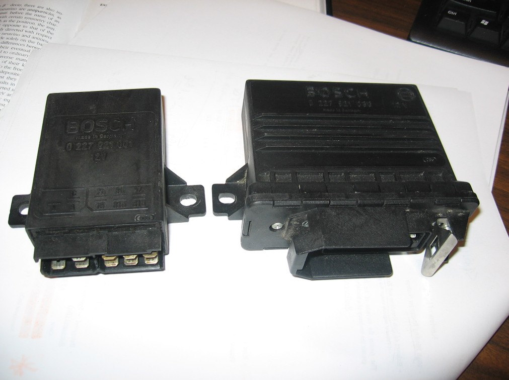 Left: 2.5GTV6  Right: Milano<br />Spark control boxes...