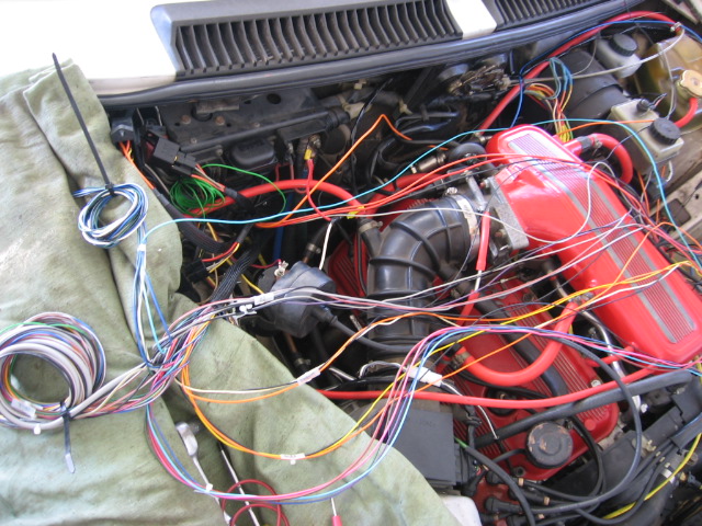 wires over engine will be used, others not needed for this project