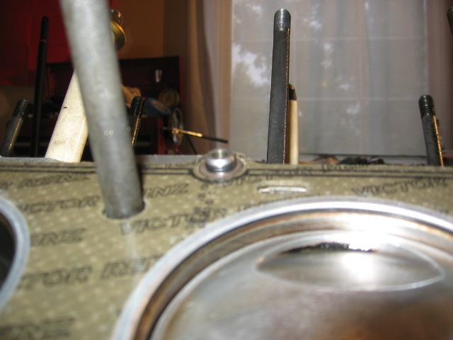 close-up of rubber ring (supplied w/gasket) all holes line up