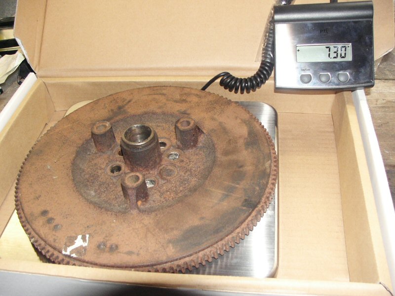 Modified 2.5v6 flywheel - about 5kg lighter than standard