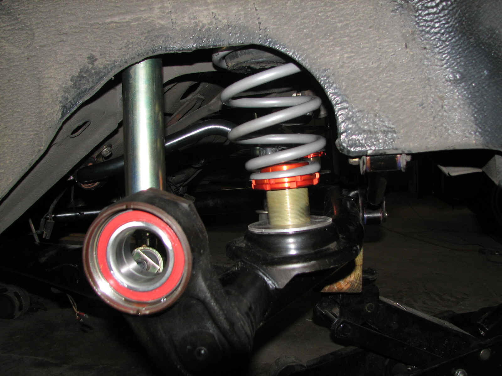 picture shows the full left rear RSR kit. You can also see the new rear wheel bearing.