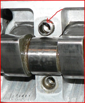 Missing part - steel collar which locates the cam cap
