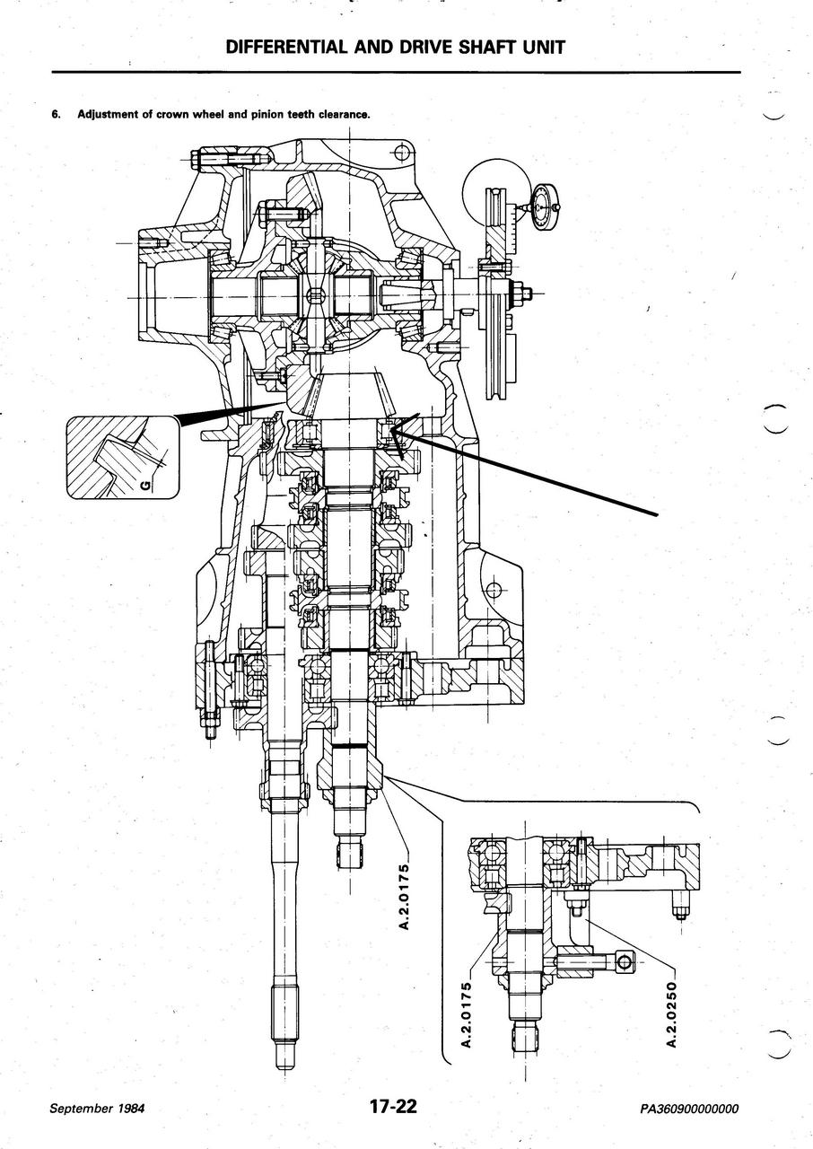 Transaxle cross-section (top side view)